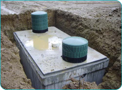 A septic tank